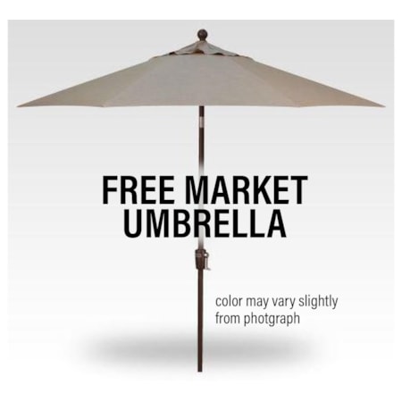 Table/8 chairs/ umbrella with stand