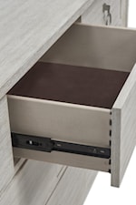 Riverside Furniture Maisie Transitional Executive Desk with Felt-Lined Top Drawers