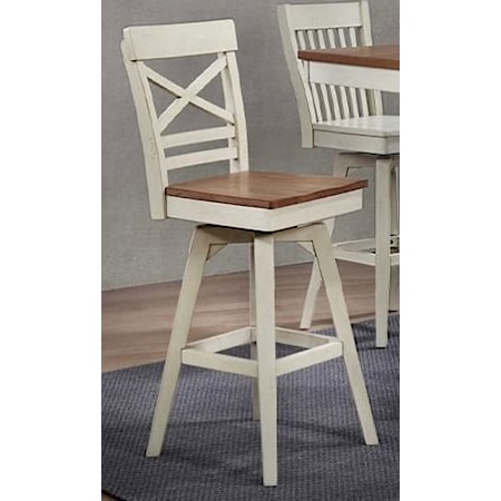 X Back Counter Height Stool