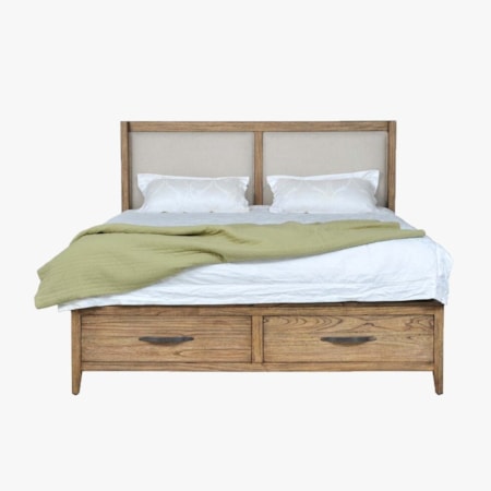 Queen Upholstered Storage Bed
