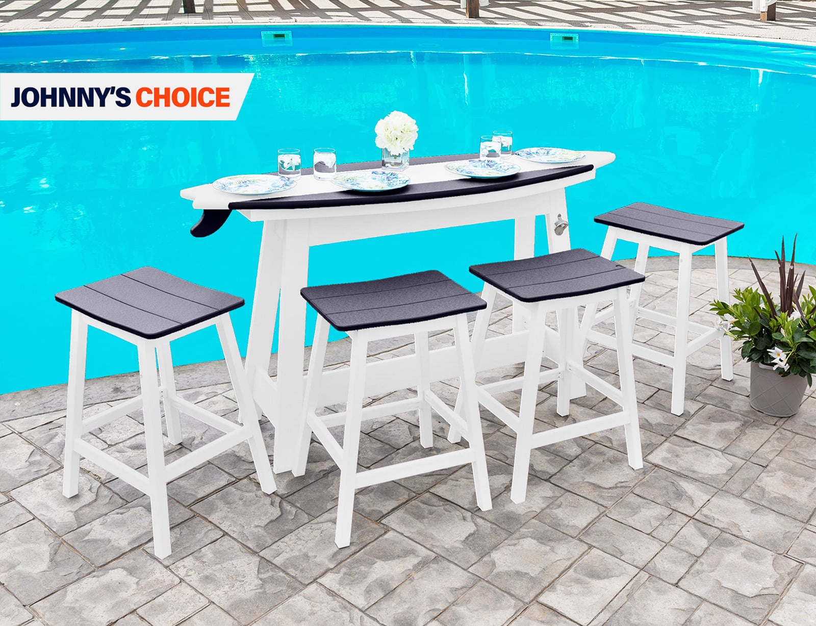 Paradise Outdoor Designs Surfboard 9955989 6' Surfboard Table w/