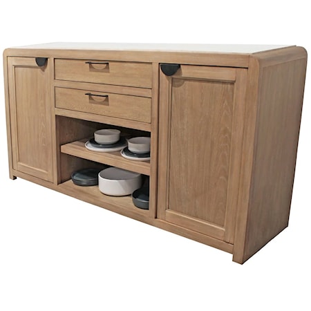 72 in. Buffet Server with stone top