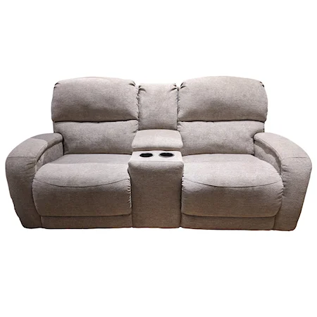 Power Headrest Console Sofa with Storage and Cup-Holders