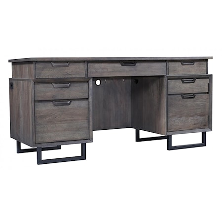 Credenza Desk and Hutch