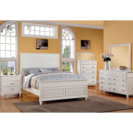 King Bed, Dresser, Mirror, & Nightstand