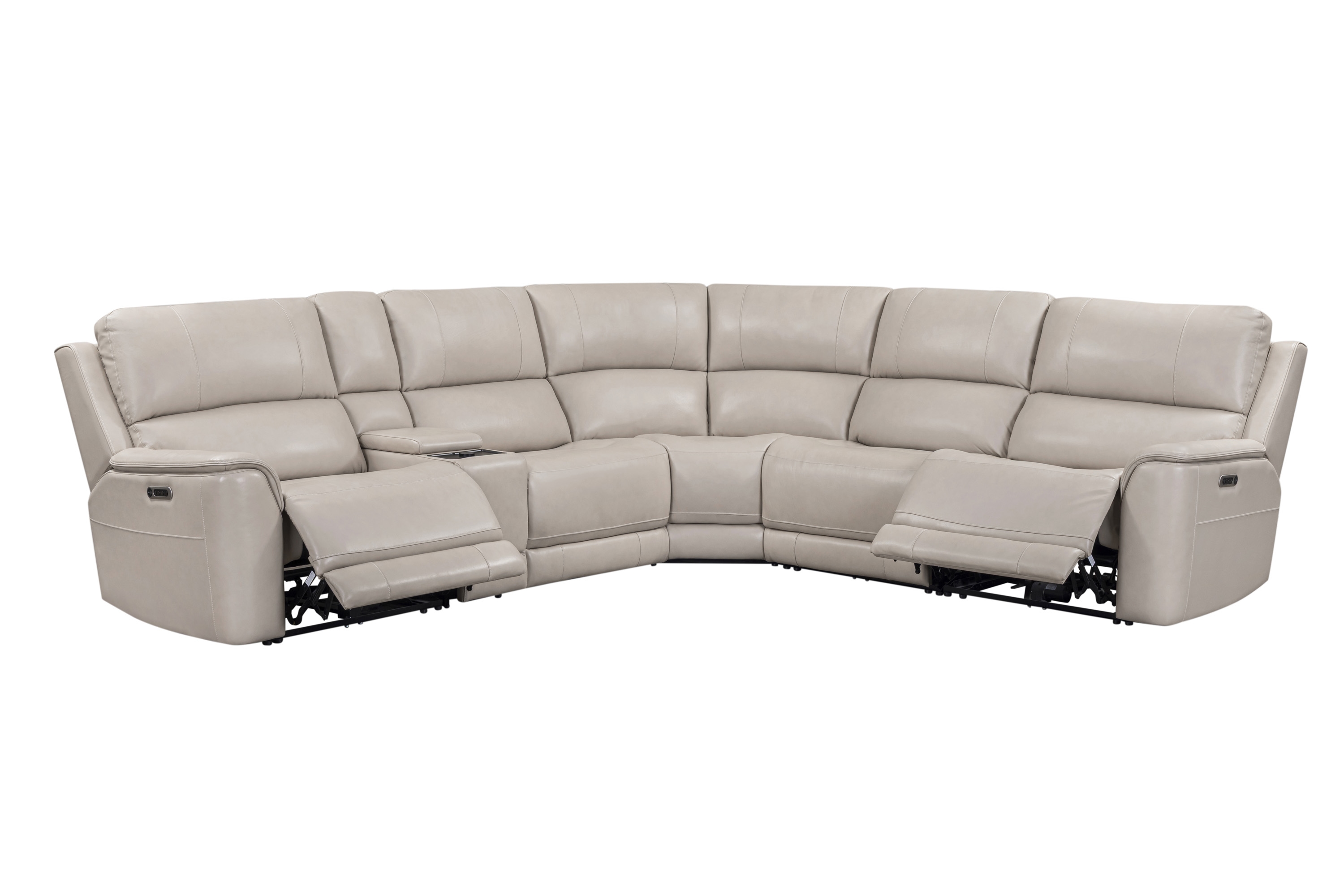 6pc leather PWR sectional
