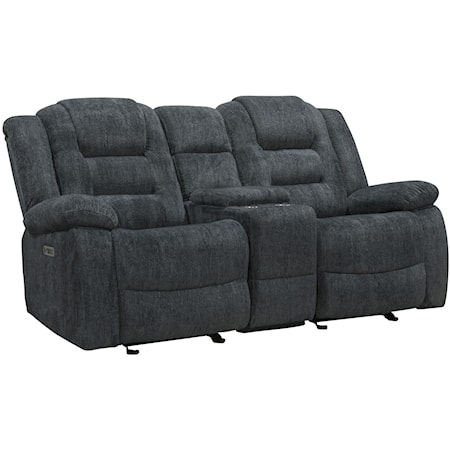Loveseat Manual Glider with console