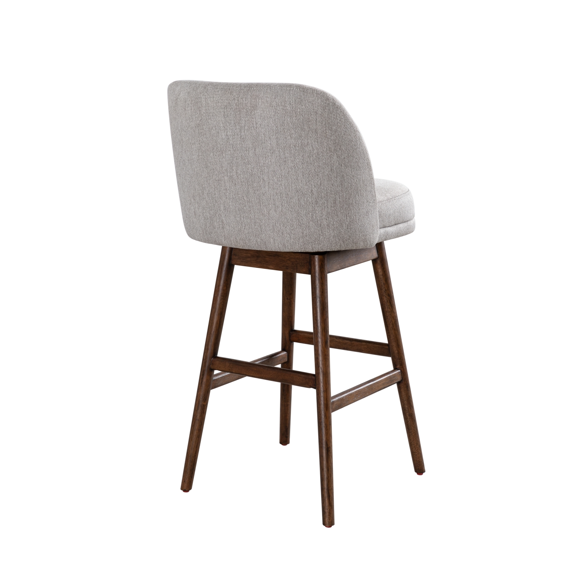 Armen Living Sadie Upholstered Solid Wood Swivel Barstool