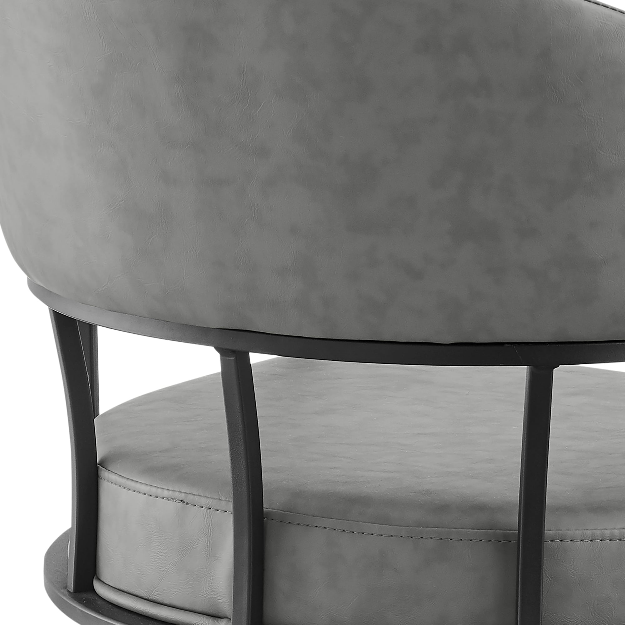 Armen Living Tibet Swivel Dining Chair w/ Casters