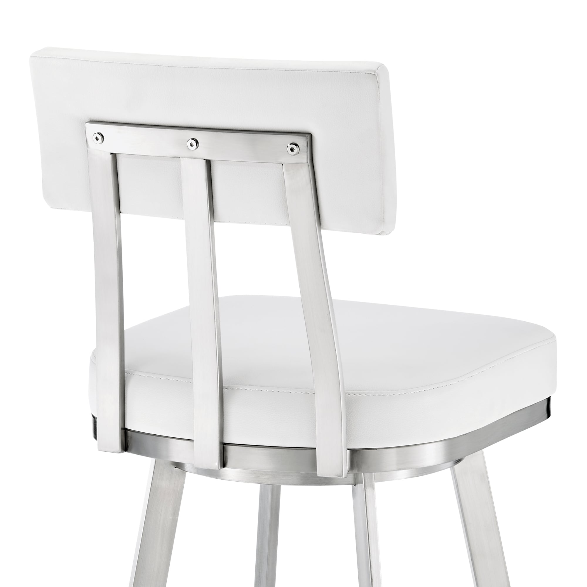 Armen Living Benjamin White Barstool