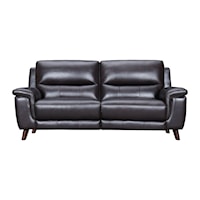 Contemporary Leather Power Reclining Sofa with USB