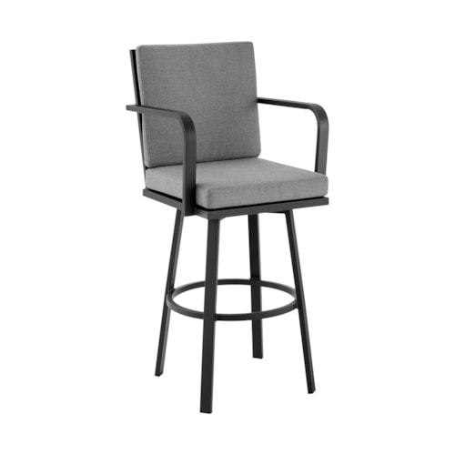 Contemporary Outdoor 30" Barstool with Cushions