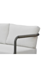 Armen Living Dorado Modern Coastal Outdoor 82" Sofa with Rope Accent