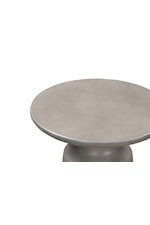 Armen Living Sephie Sephie Round Pedastal Coffee Table in Grey Concrete