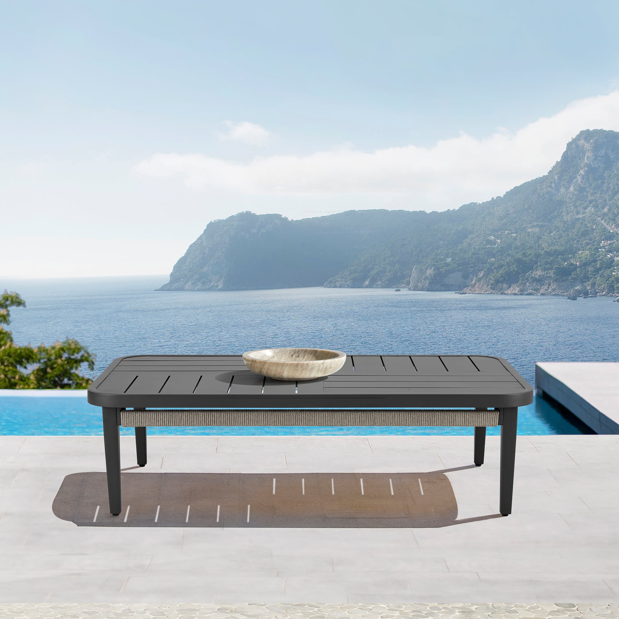 Armen Living Zella Outdoor Coffee Table