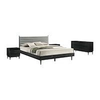 Contemporary King 4-Piece Wood Bedroom Set