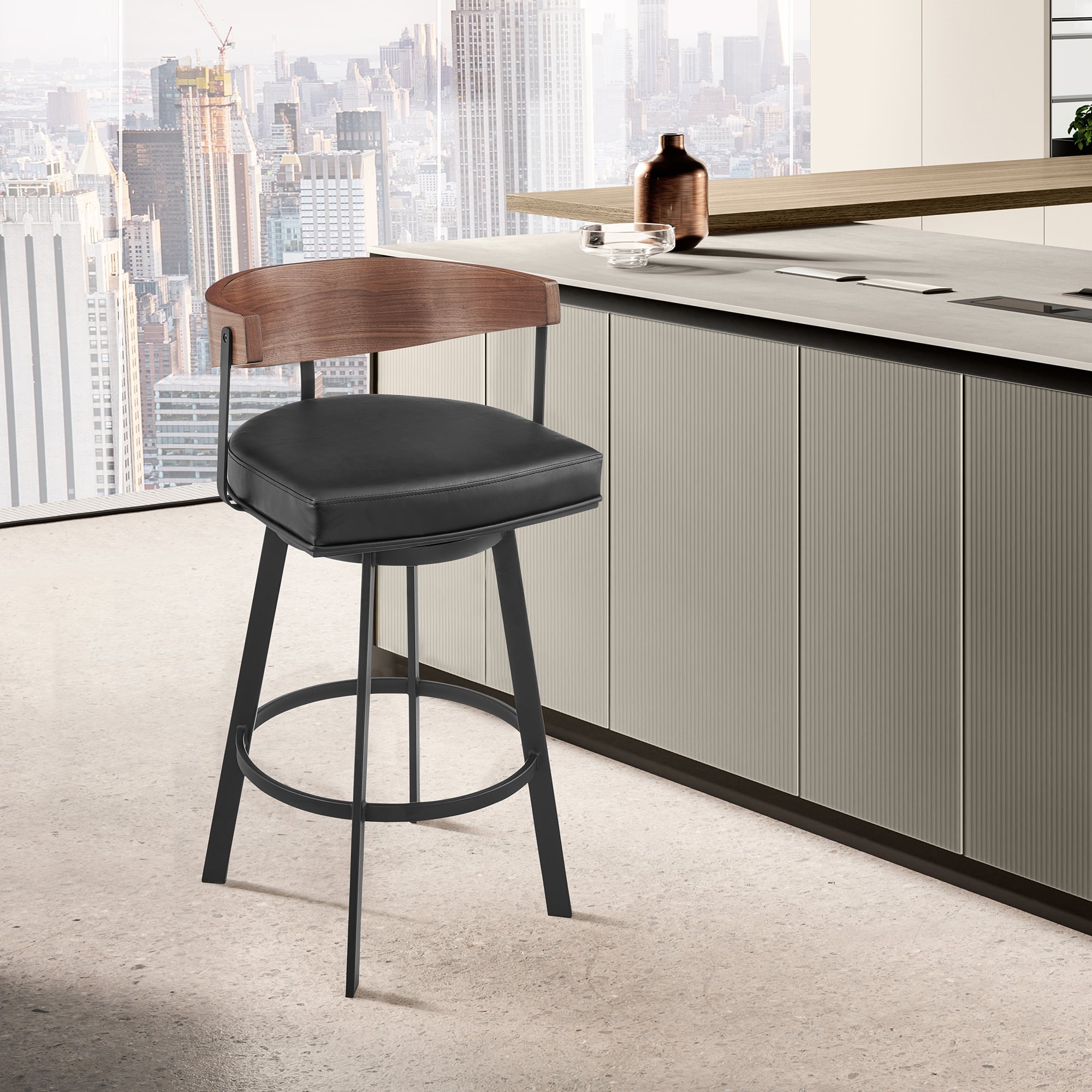 Armen Living Lacey 26" Swivel Counter Stool