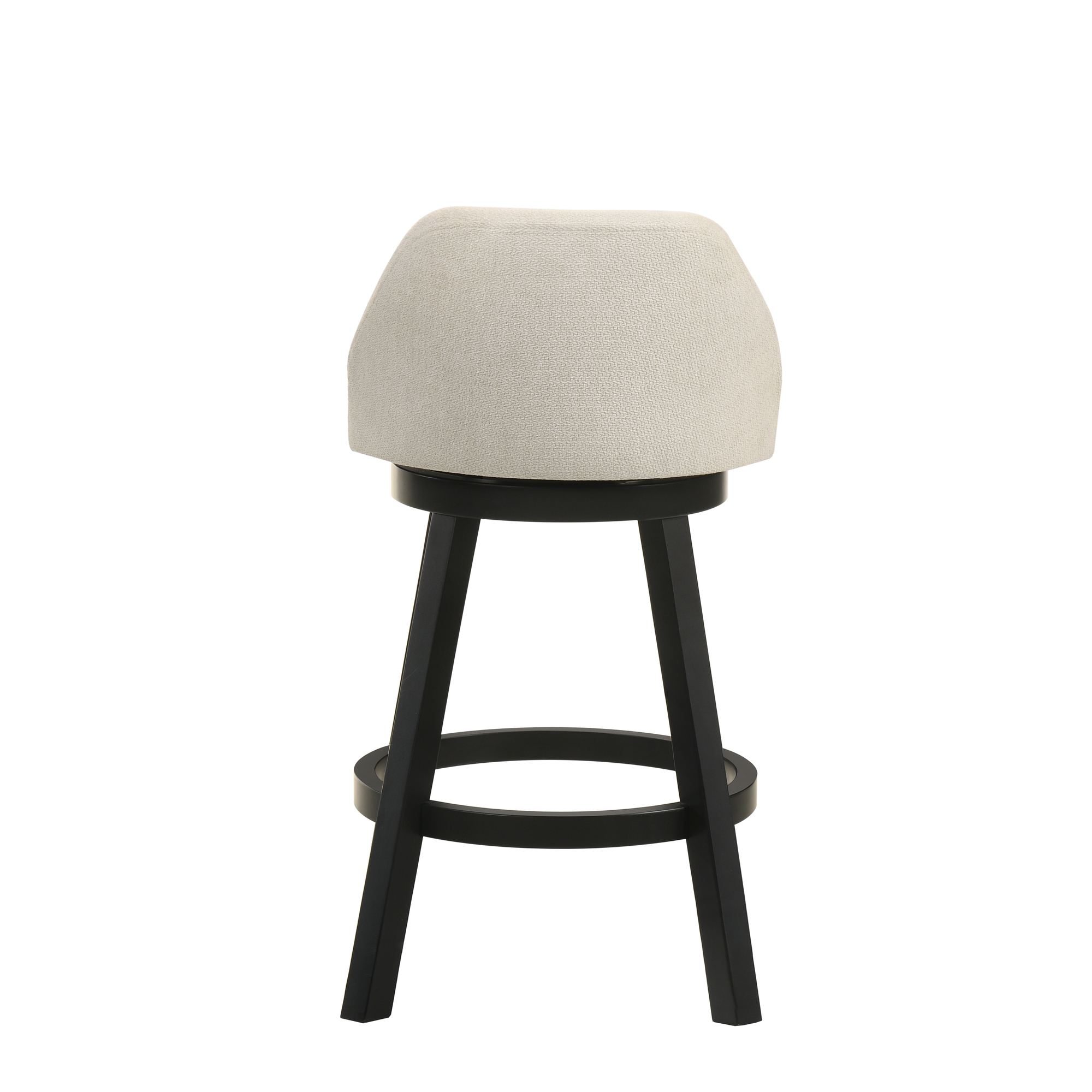 Armen Living Erika Low Curved-Back Swivel Counter Stool