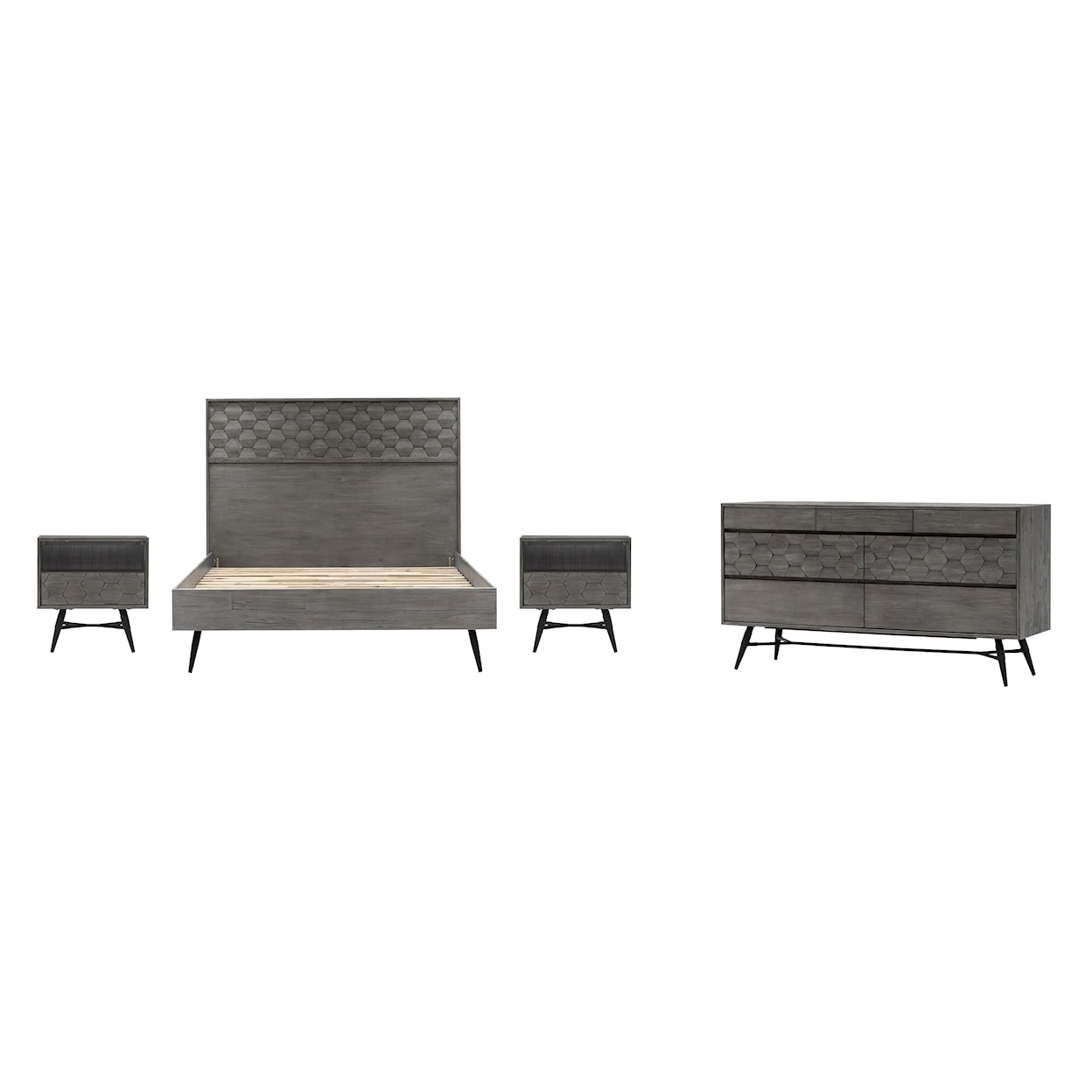 Armen Living Makena 4pc Bedroom Set