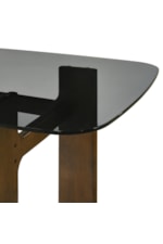 Armen Living Ileena Mid-Century Modern 7-pc. Dining Set with Tempered Glass-Top Table