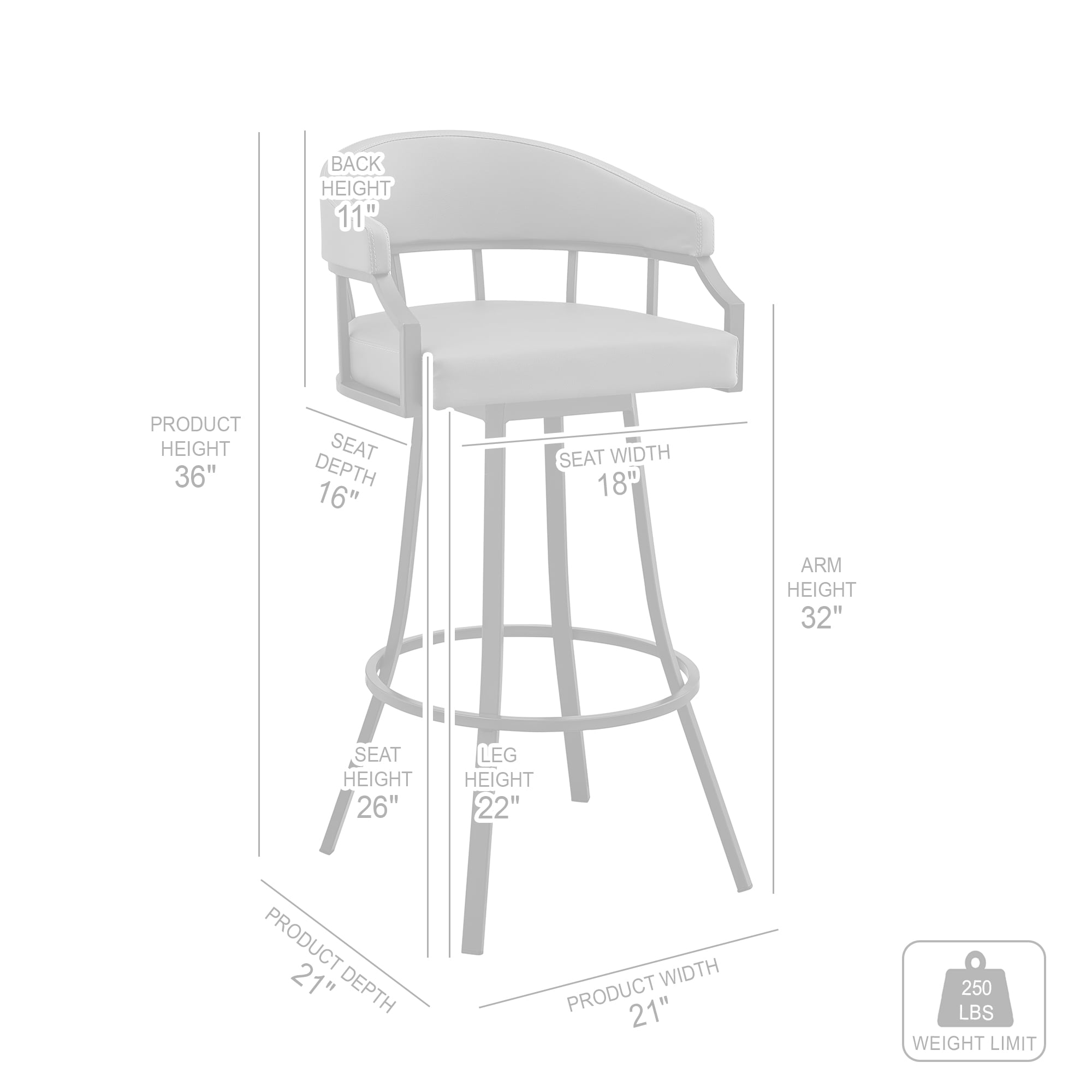 Armen Living Naomi & Valerie 5 PC Dining Set