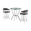 Armen Living Naomi & Valerie 3 PC Dining Set