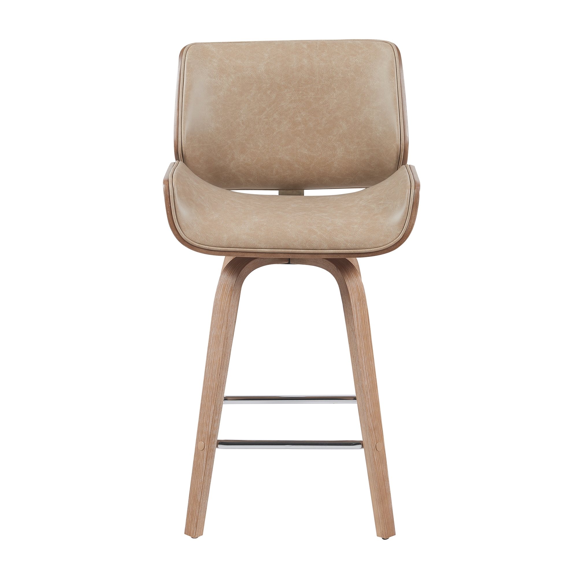 Armen Living Tyler Upholstered Swivel Counter Chair