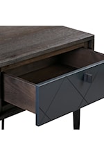 Armen Living Cross Contemporary Single Drawer Nightstand