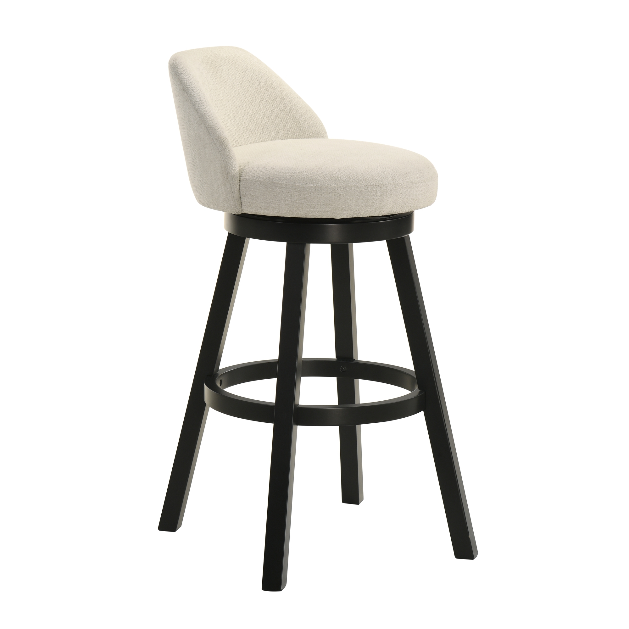 Low Curved-Back Swivel Barstool