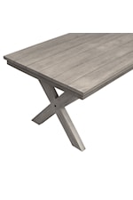 Armen Living Costa Farmhouse Outdoor Rectangular Dining Table