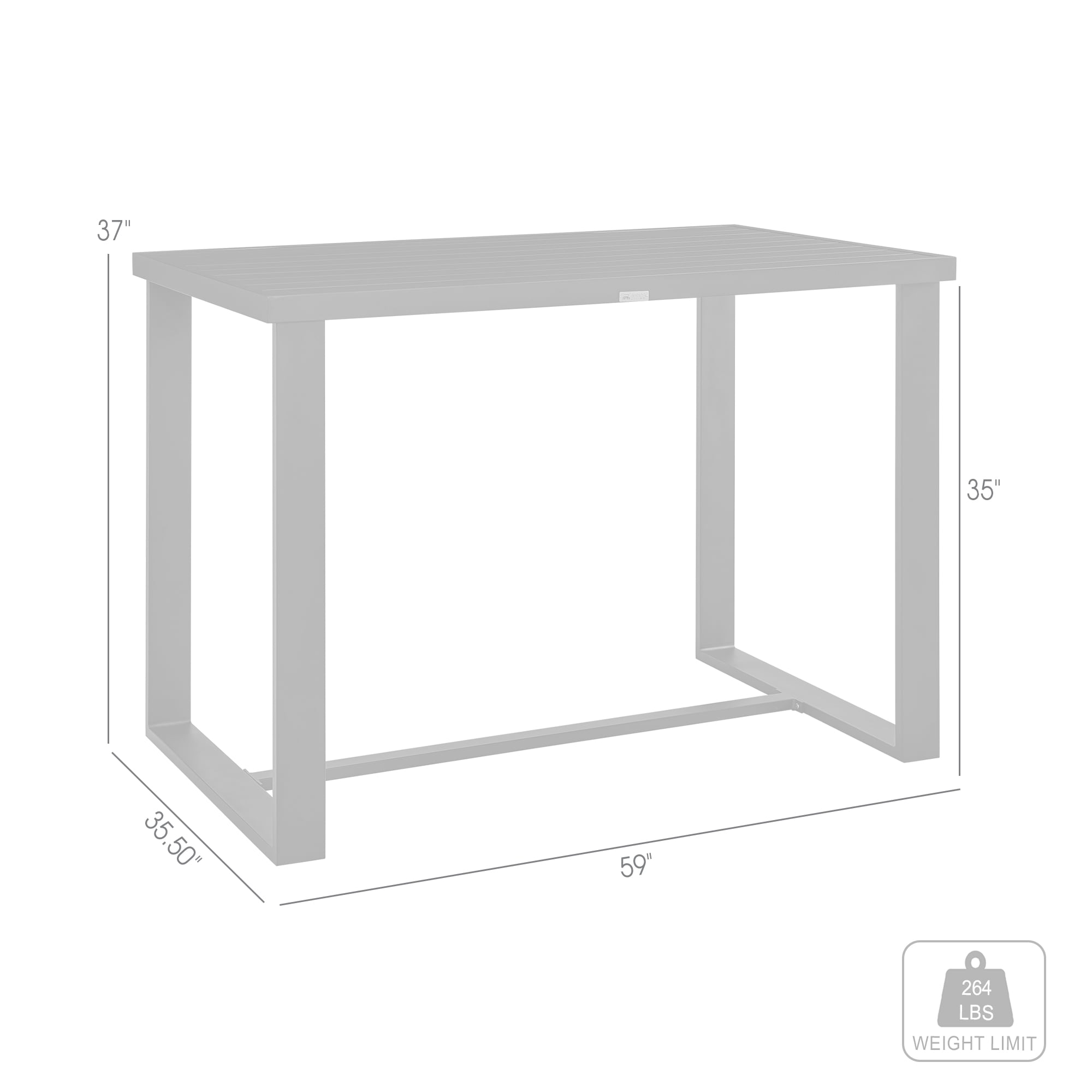 Armen Living Alegria Outdoor Counter-Height Table