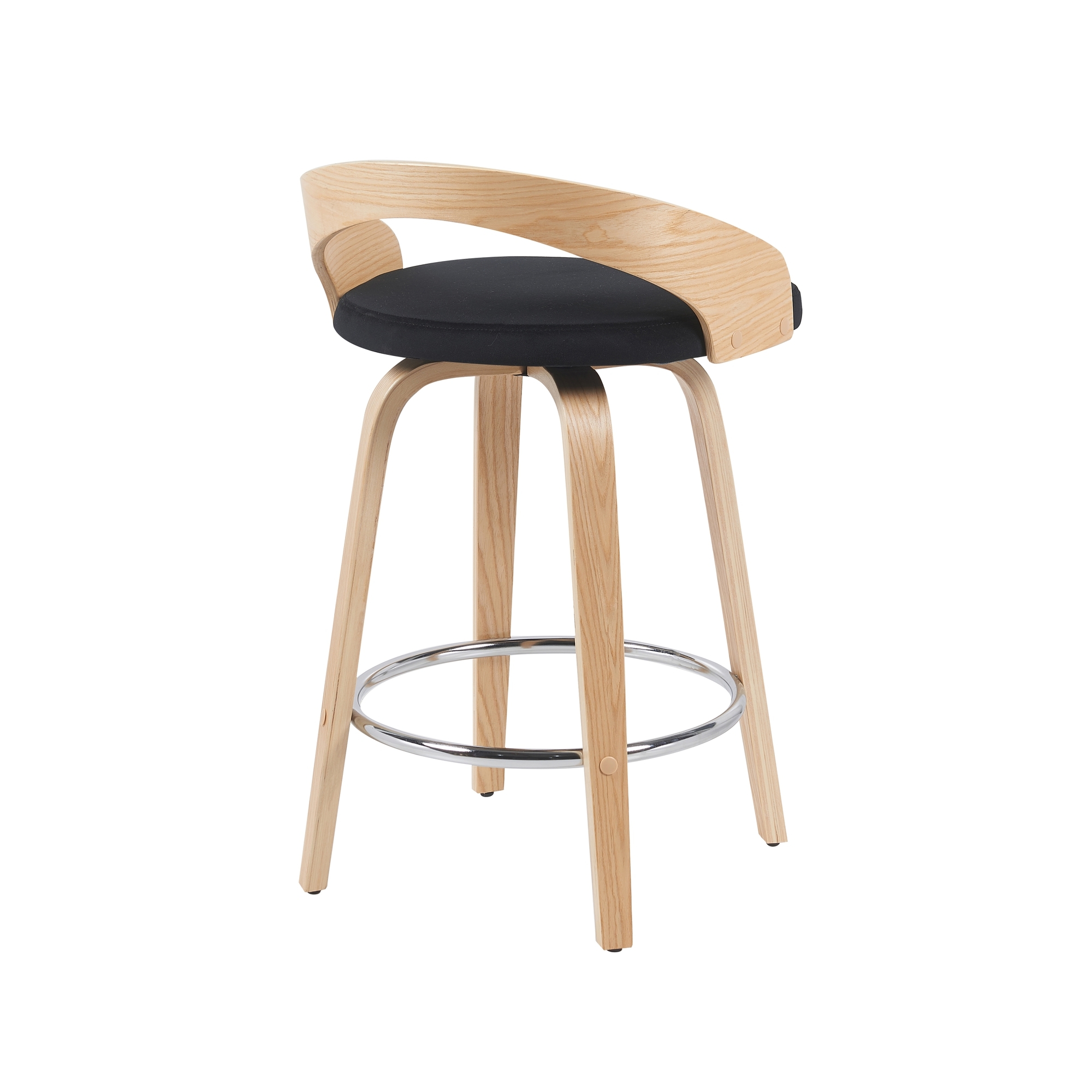 Open-Back Swivel Counter Stool