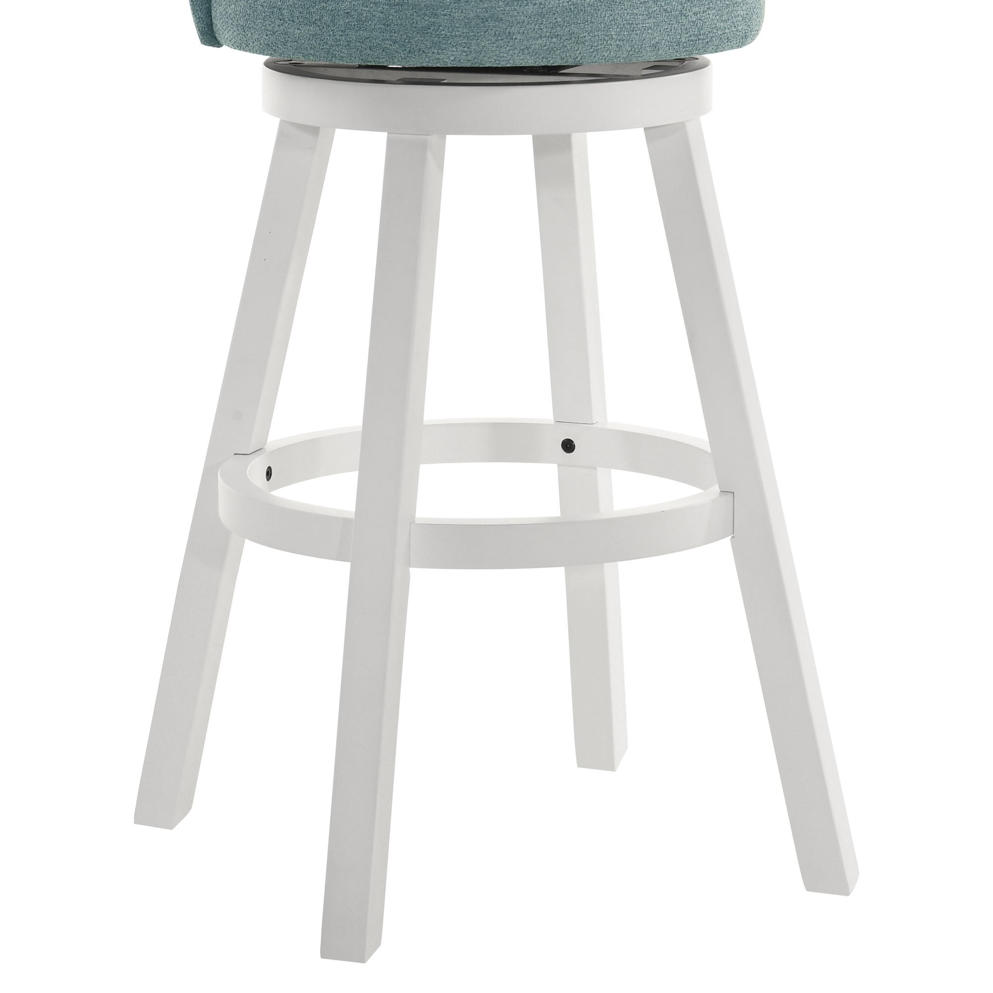 Armen Living Erika Low Curved-Back Swivel Barstool