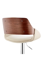 Armen Living Colby Contemporary Adjustable Faux Leather Bar Stool