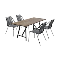 Contemporary 5-Piece Outdoor Dining Set