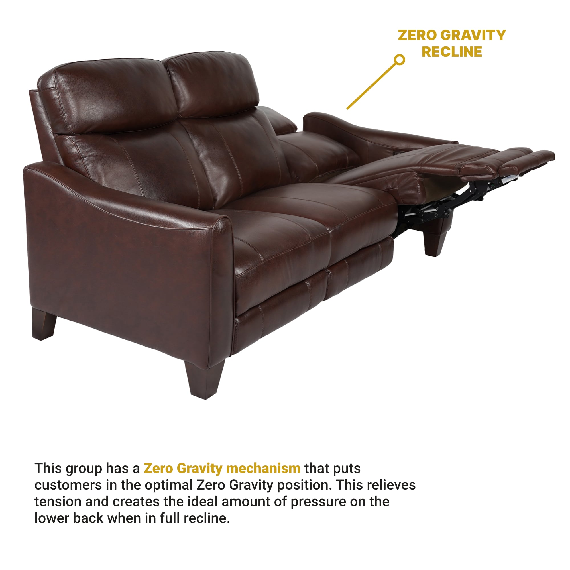Armen Living Milos Power Reclining Sofa
