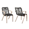 Armen Living Nabila Set of 2 Outdoor Arm Chairs