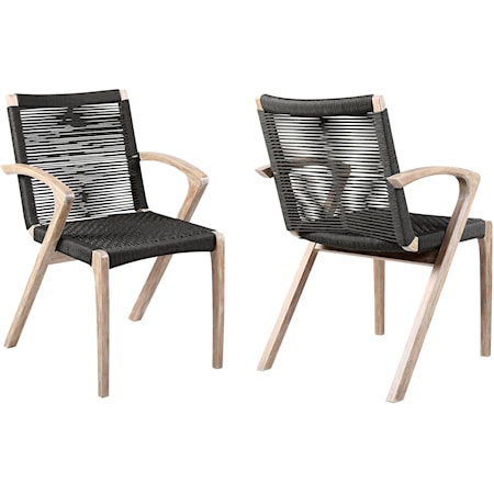 Set of 2 Outdoor Arm Chairs