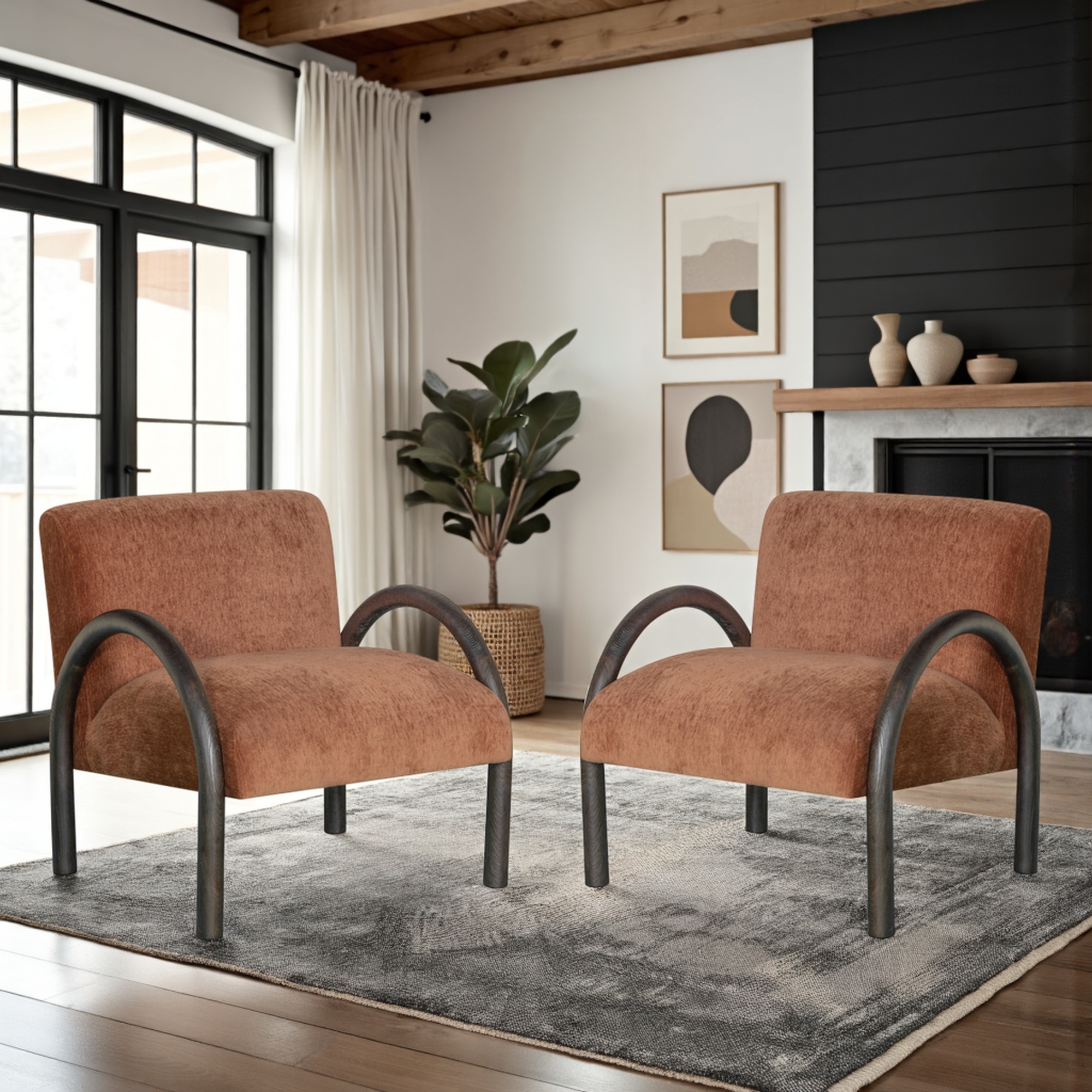 Armen Living Rae Retro Accent Chair