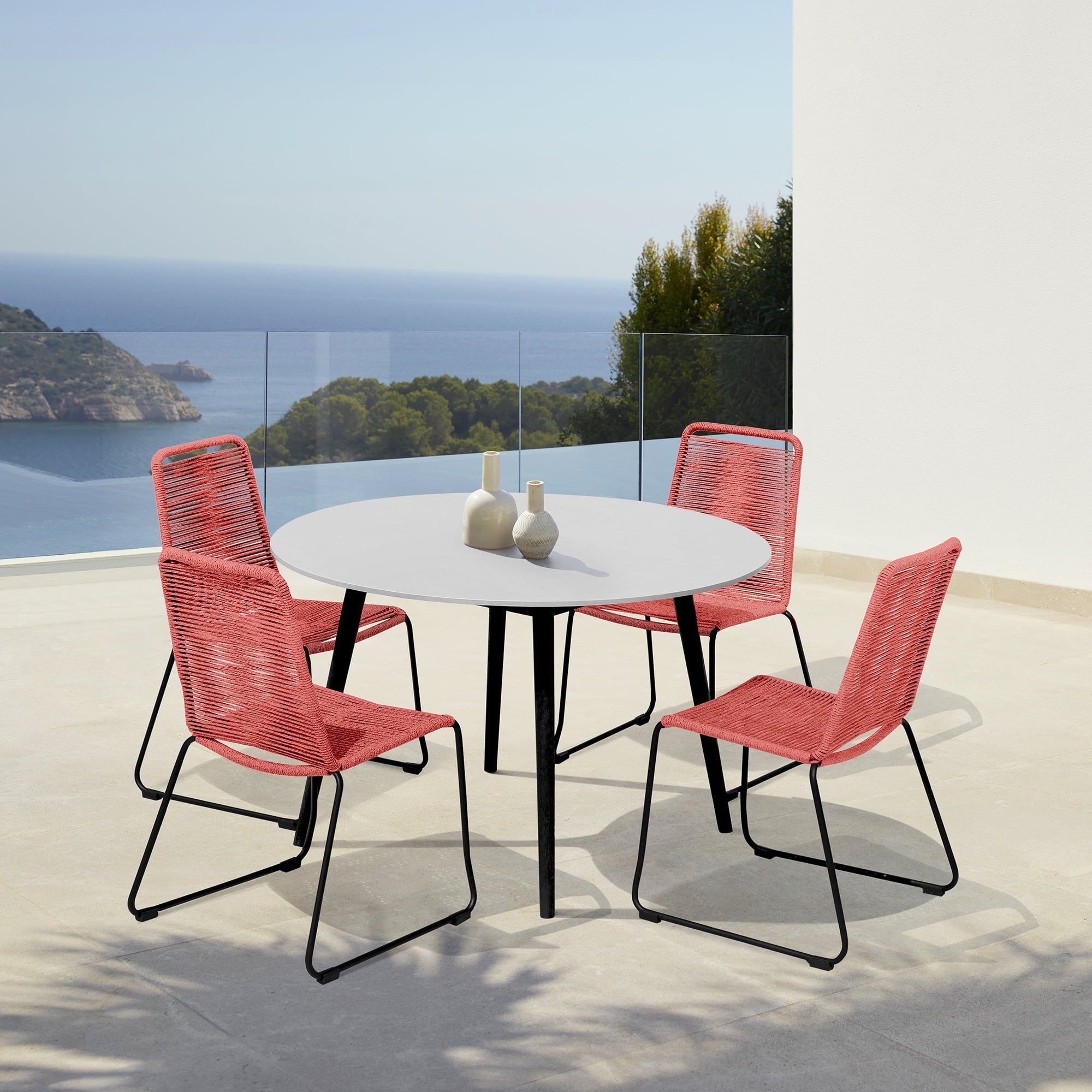 Armen Living Kylie / Shasta 5-Piece Outdoor Dining Set