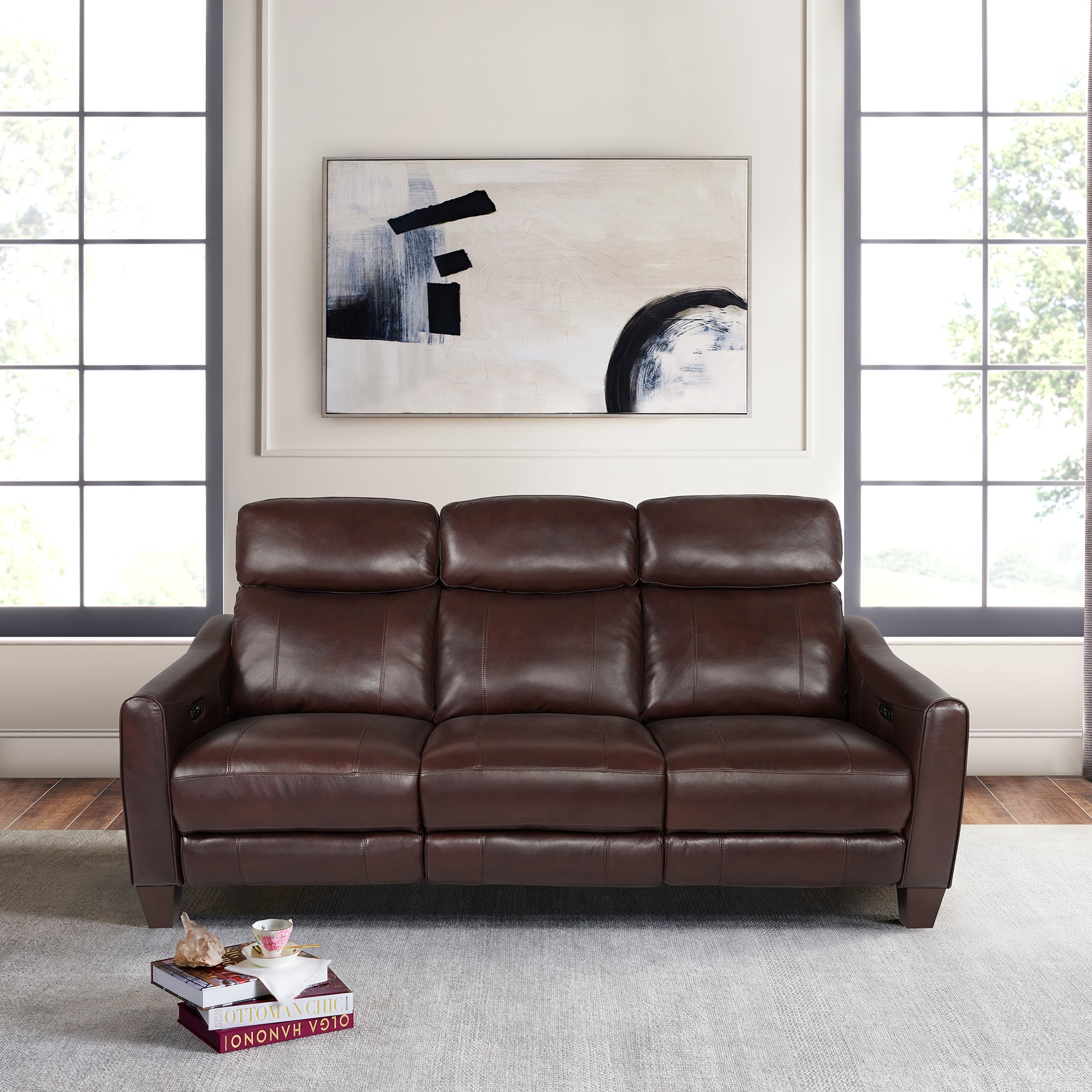 Armen Living Milos Power Reclining Sofa