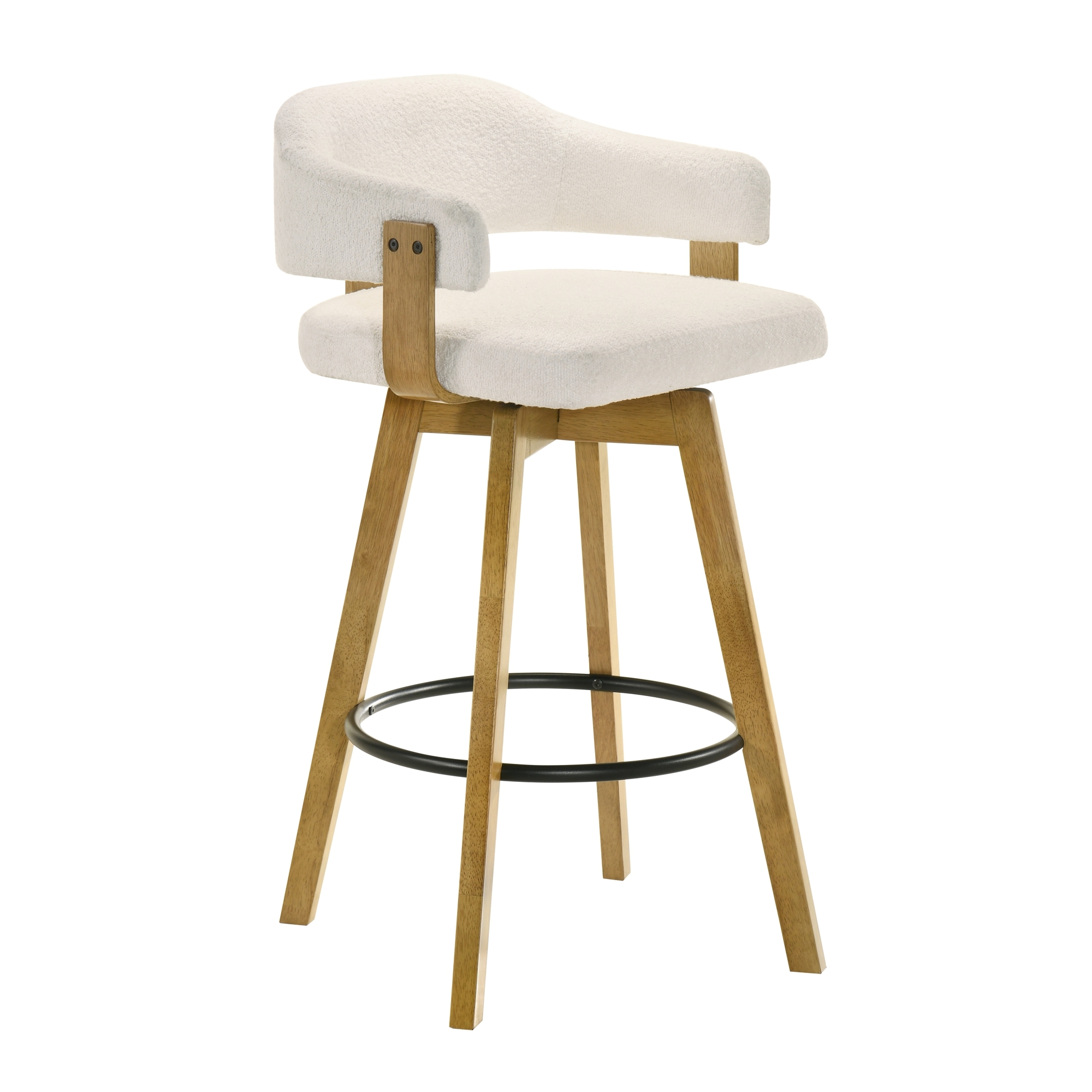 Armen Living Callah Upholstered Low-Back Barstool
