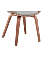 Armen Living Adalyn Contemporary Upholstered Dining Chair with Faux Leather