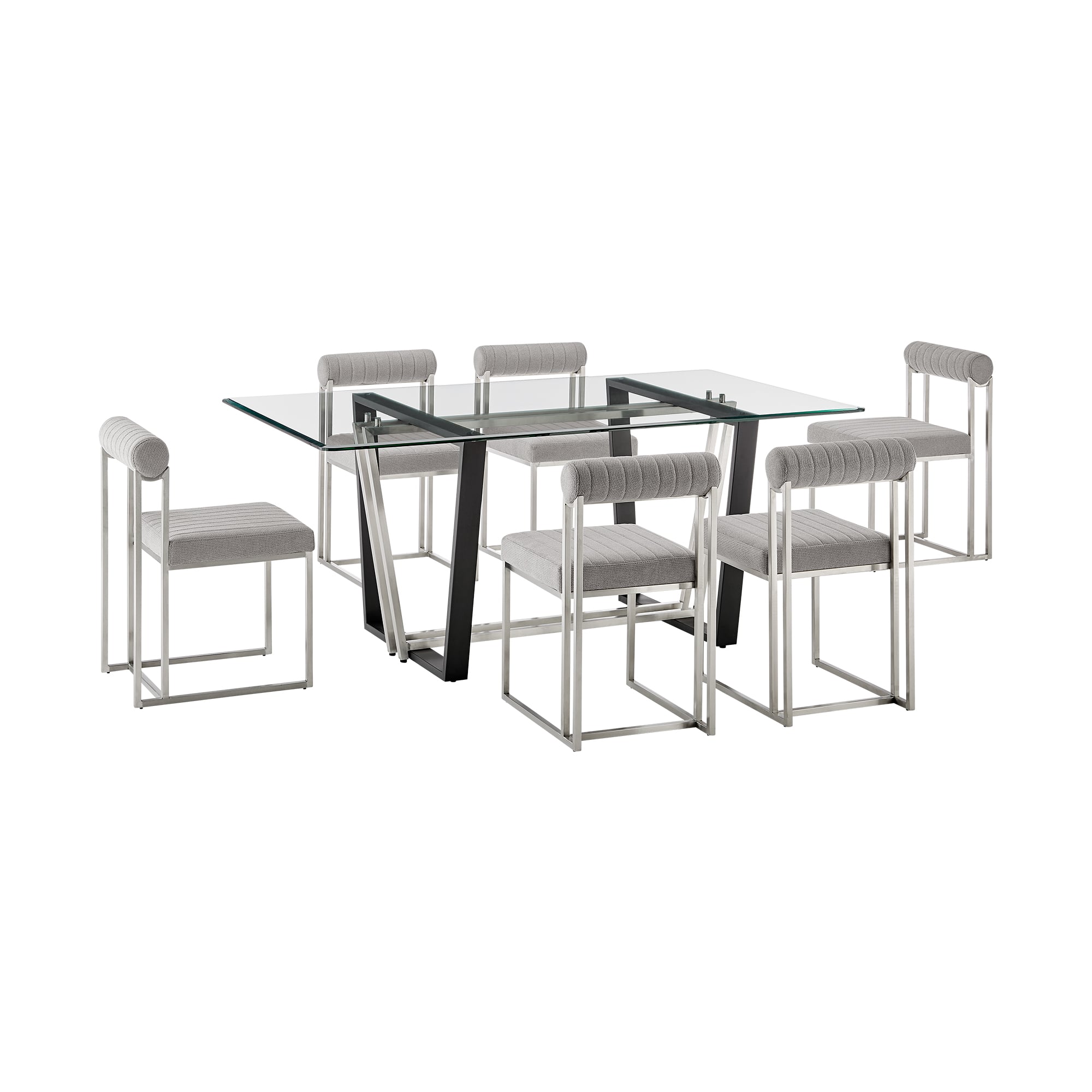Armen Living Kai / Anastasia 7-Piece Dining Set