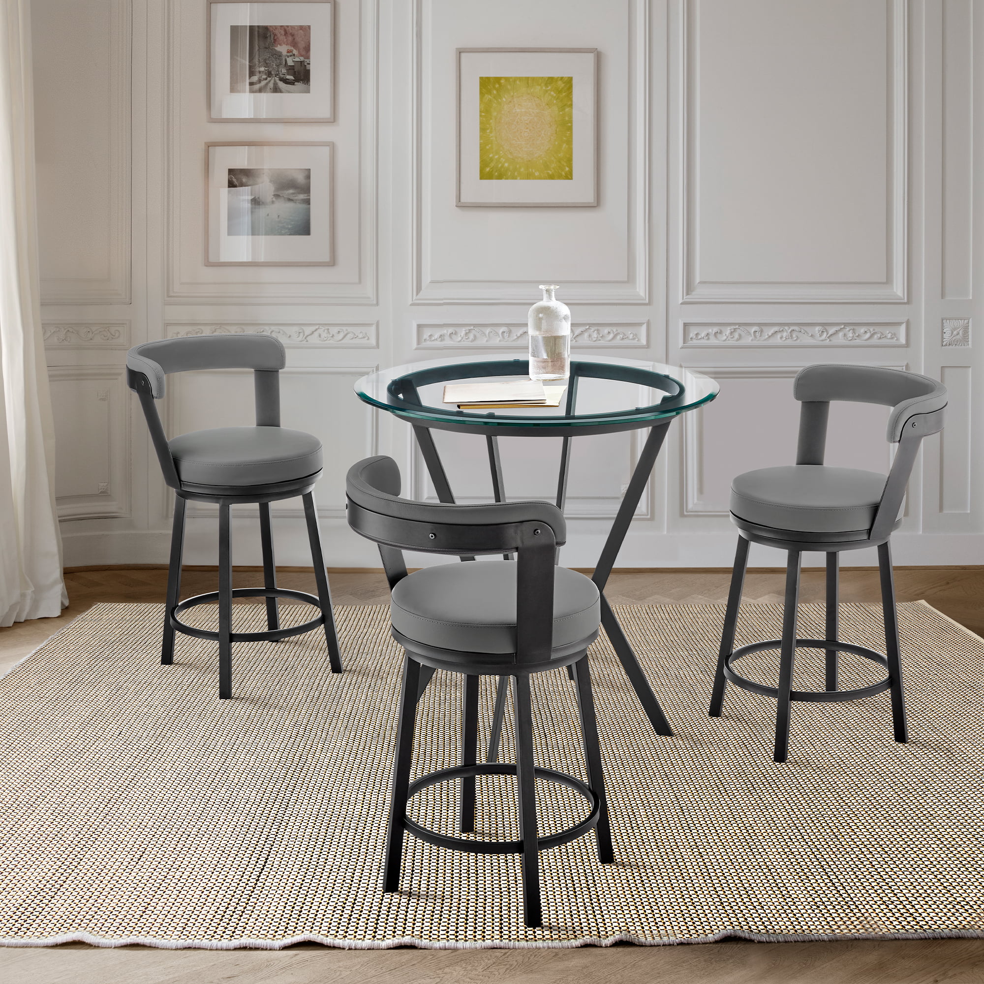 Armen Living Naomi & Bryant 4 PC Dining Set
