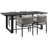 Armen Living Felicia 5-Piece Outdoor Dining Set