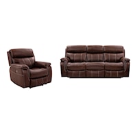 Traditional Dual Power 2-Piece Reclining Set