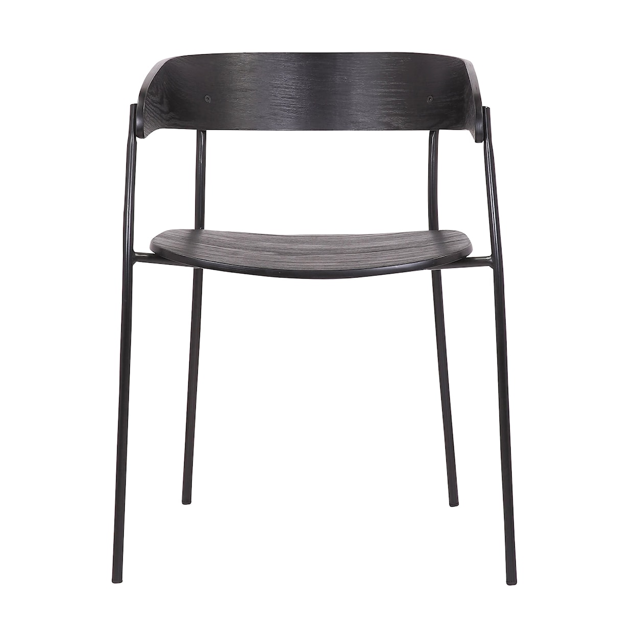 Armen Living Perry Wood and Metal Modern Dining Room Chairs 