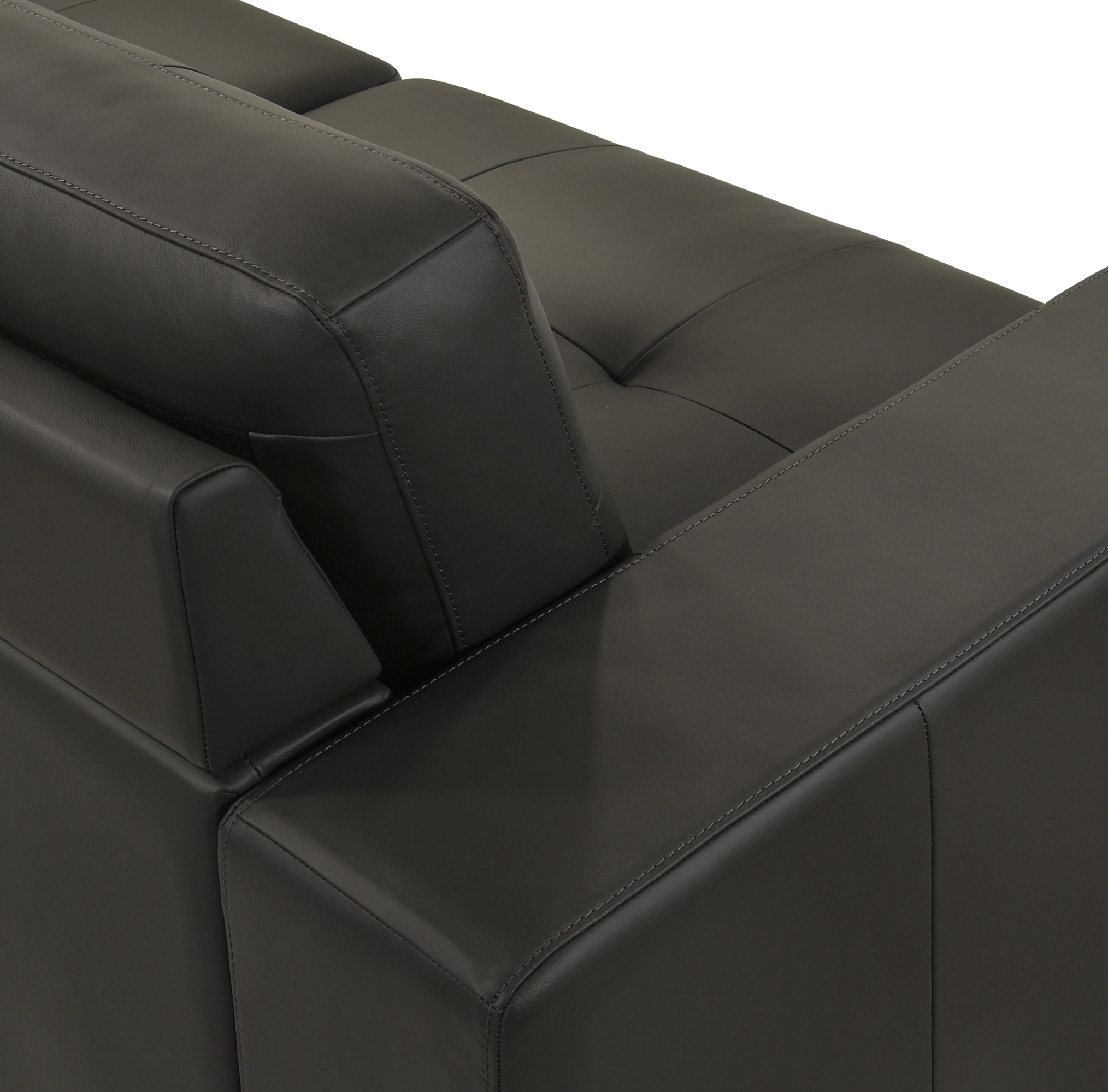 Armen Living Faelin 2-pc. Top-Grain Leather Living Room Set