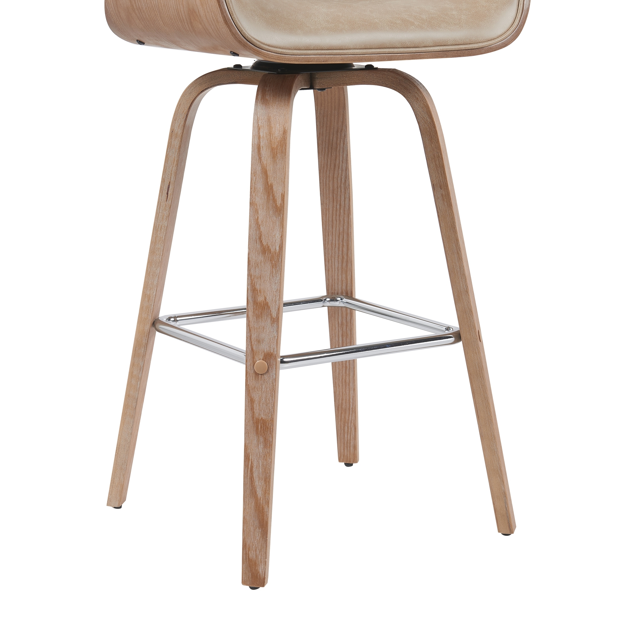 Armen Living Tyler Upholstered Swivel Bar Chair